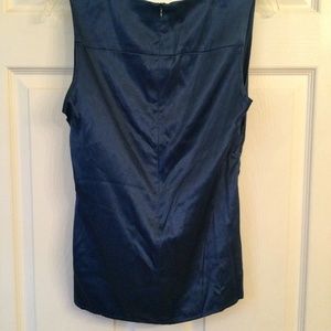 Deep blue sleeveless silk top 8